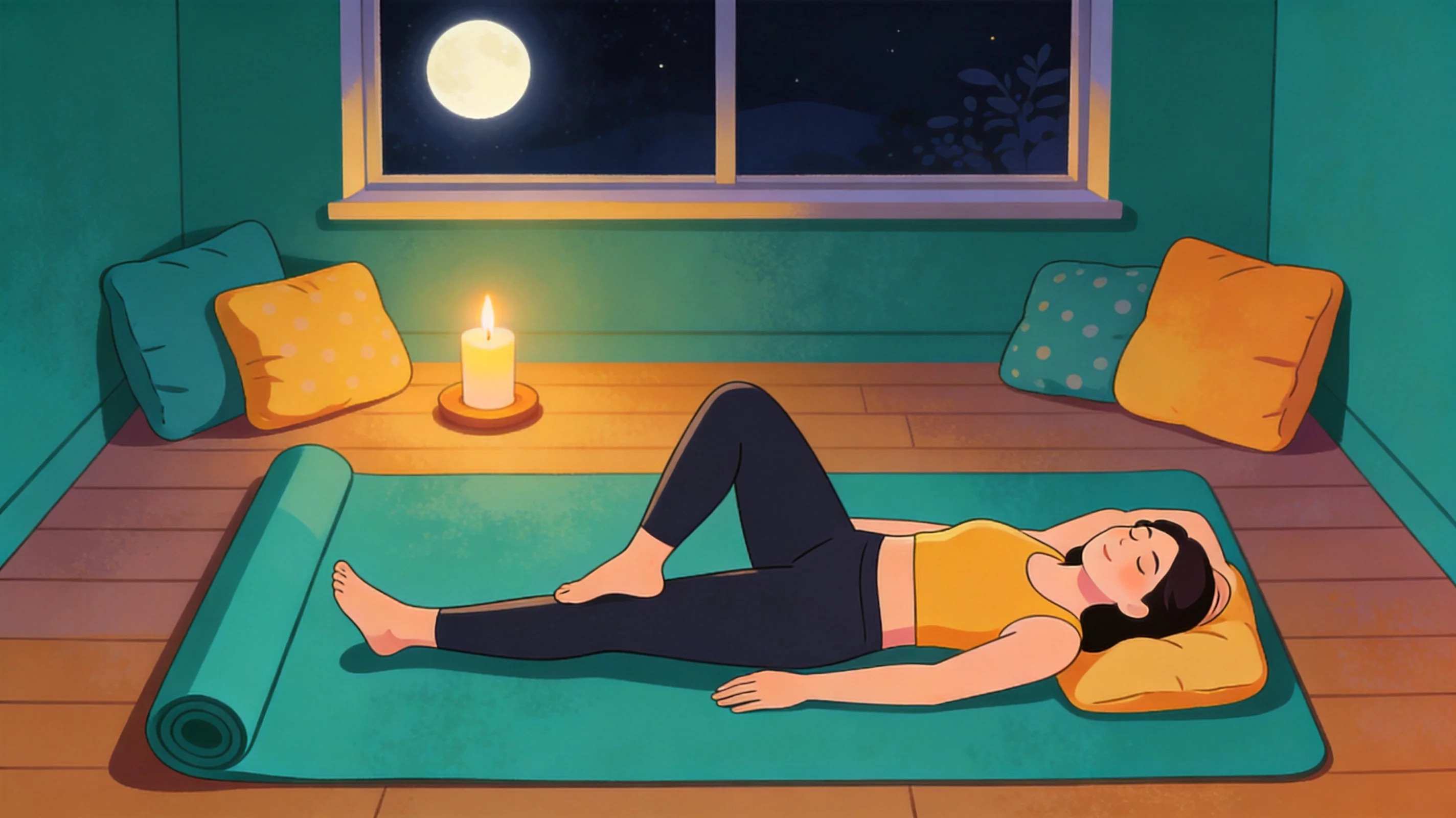 Abend-Yoga für besseren Schlaf: Setup & Routine