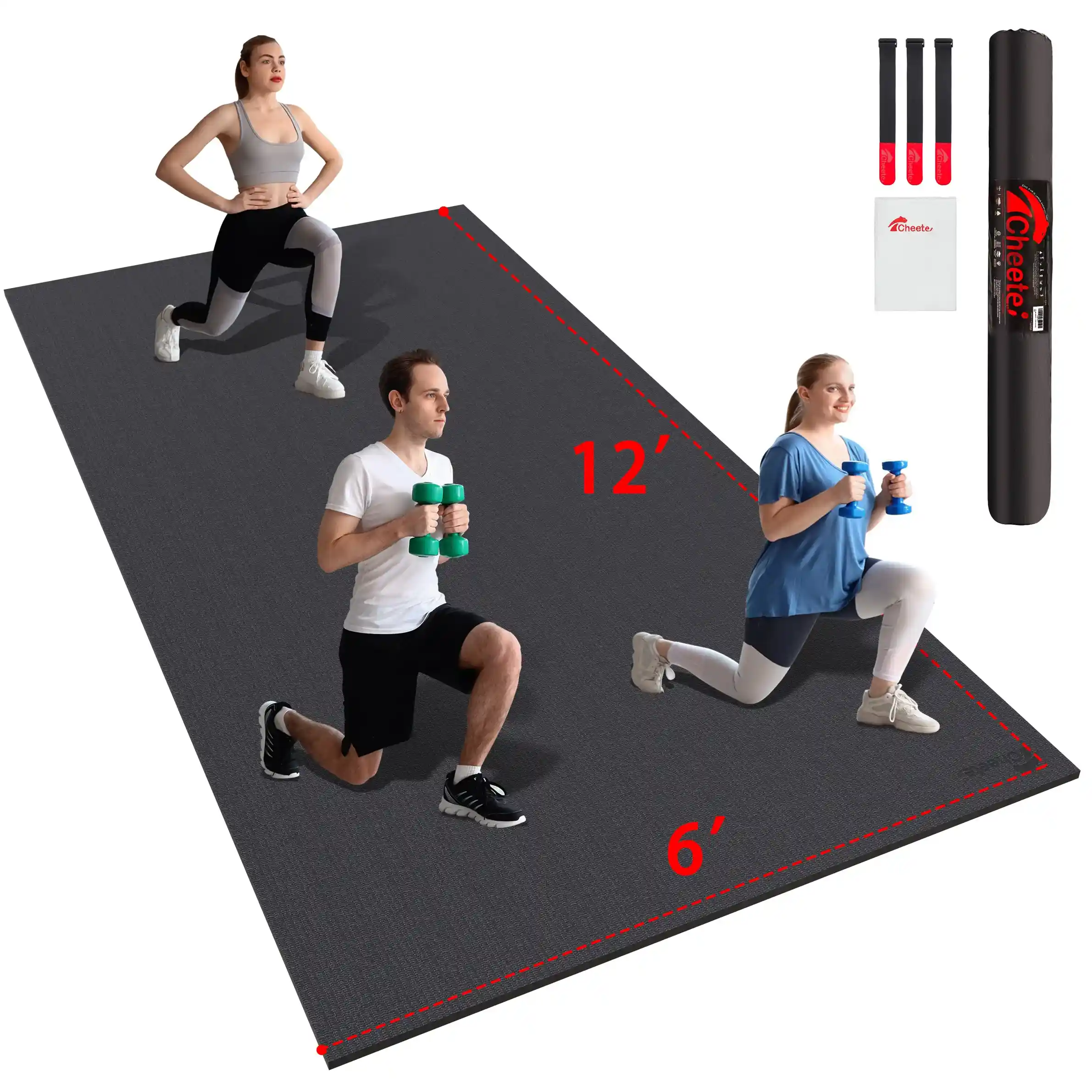 CHEETE Large Exercise Mat - 6 12