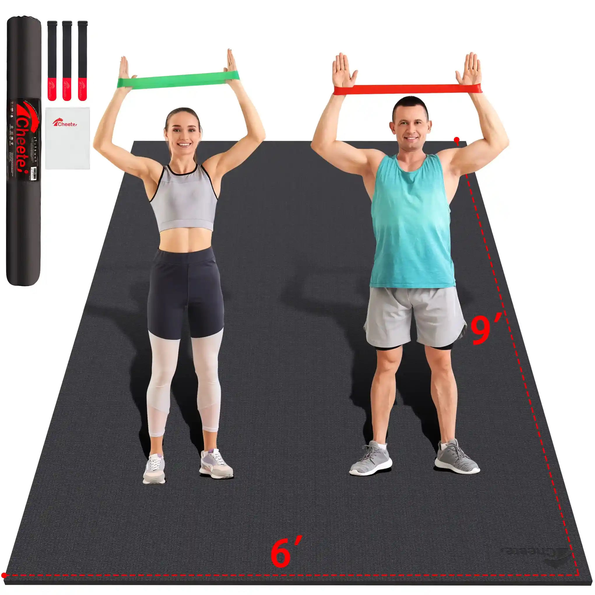 CHEETE Large Exercise Mat - 6 9