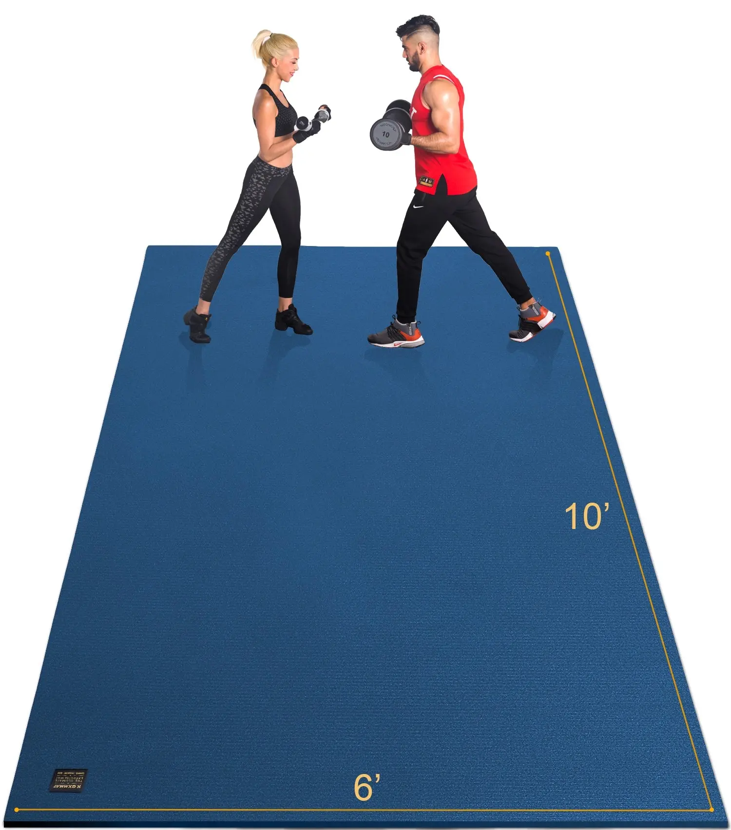 GXMMAT Extra Large Exercise Mat 6'x10' - Blue