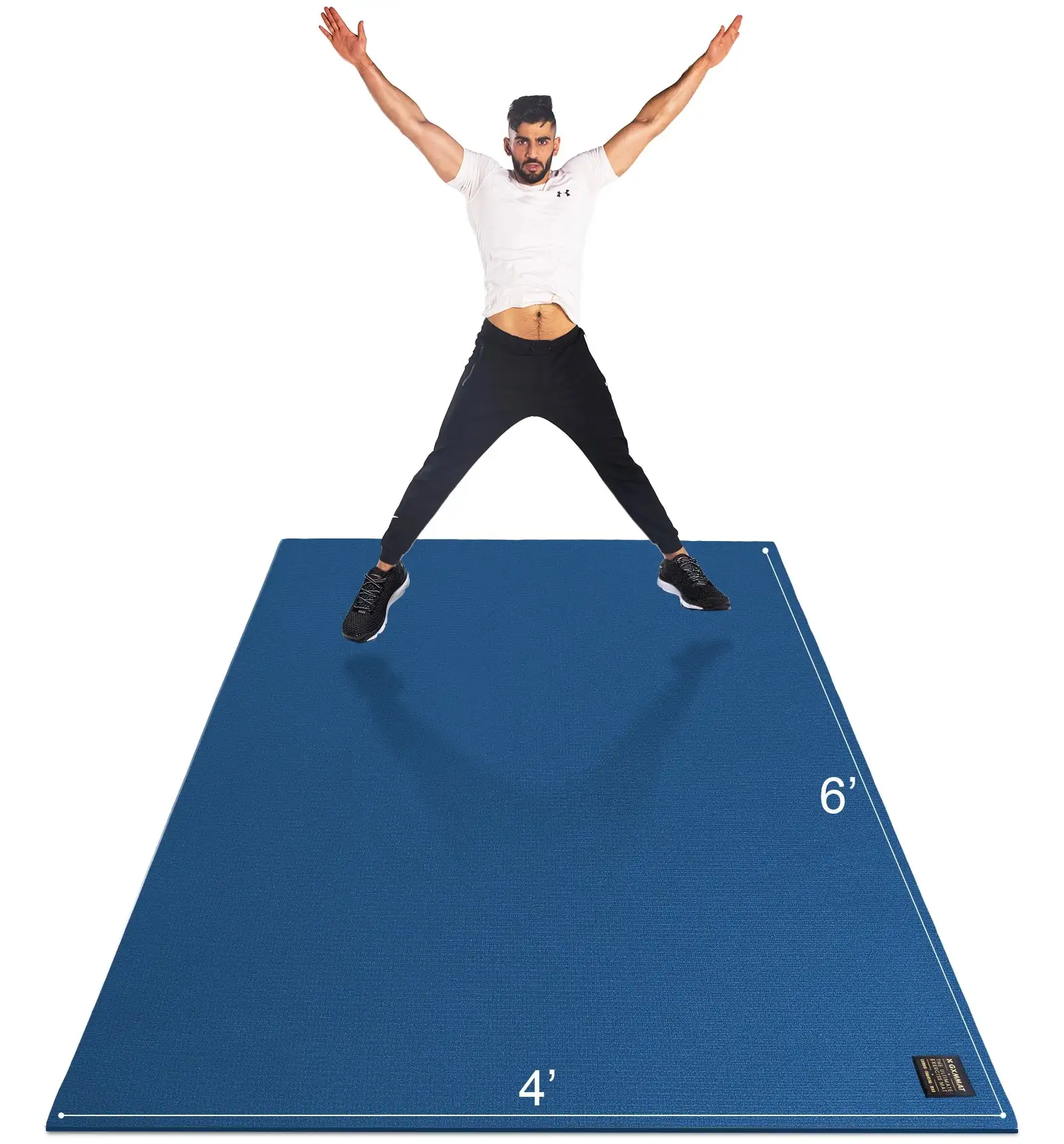 GXMMAT Large Exercise Mat 6'x4' - Blue