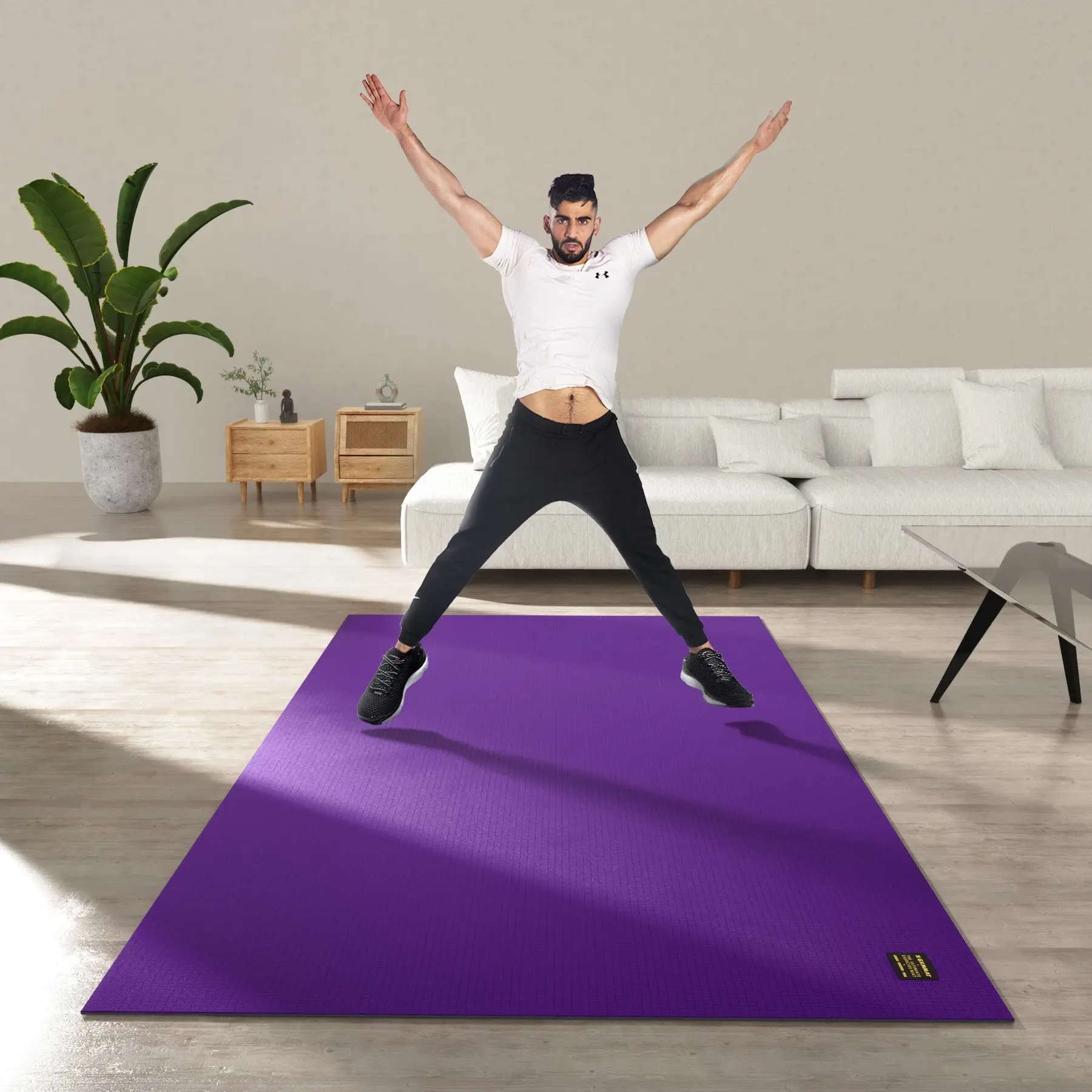 GXMMAT Large Exercise Mat 6'x4' - Purple