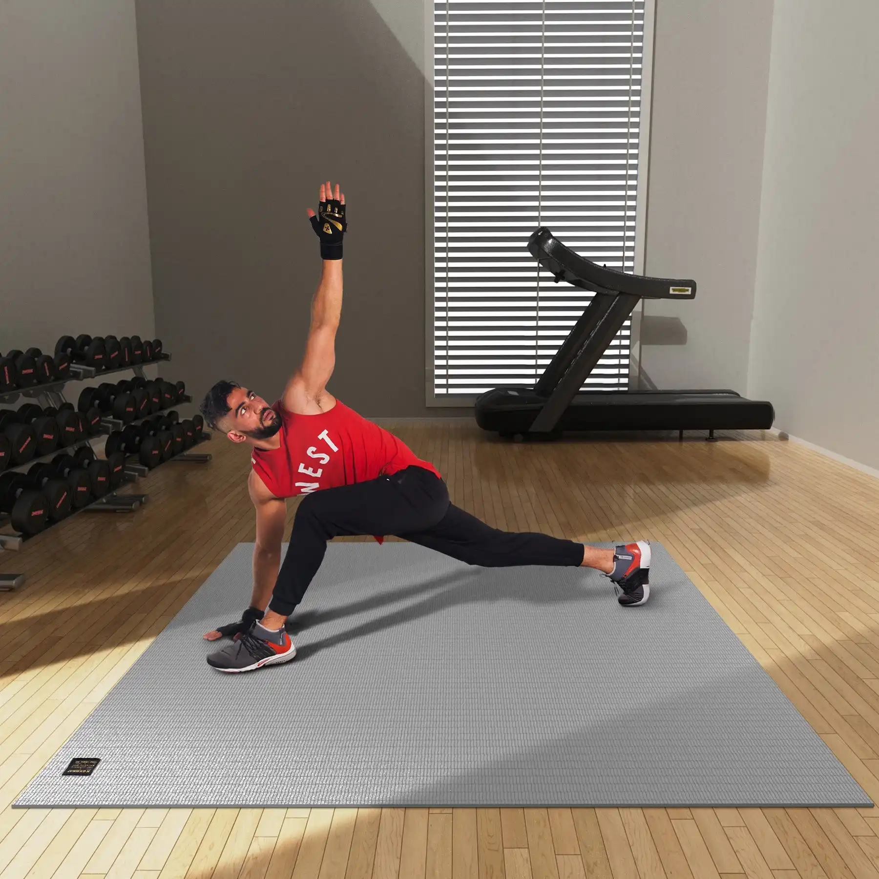 GXMMAT Large Exercise Mat 6'x6' - Gray