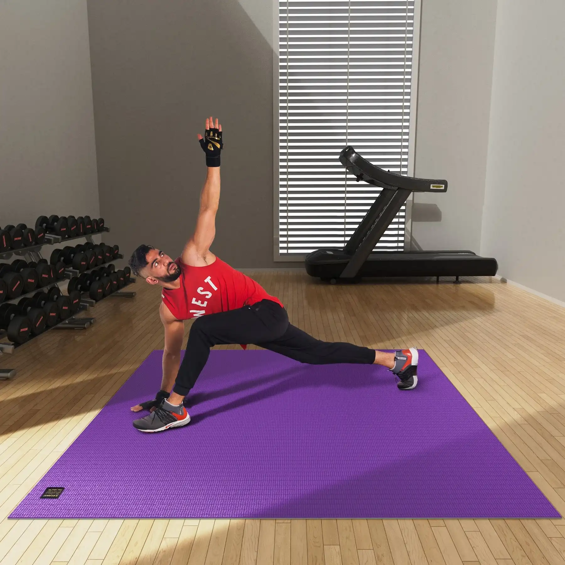 GXMMAT Large Exercise Mat 6'x6' - Purple
