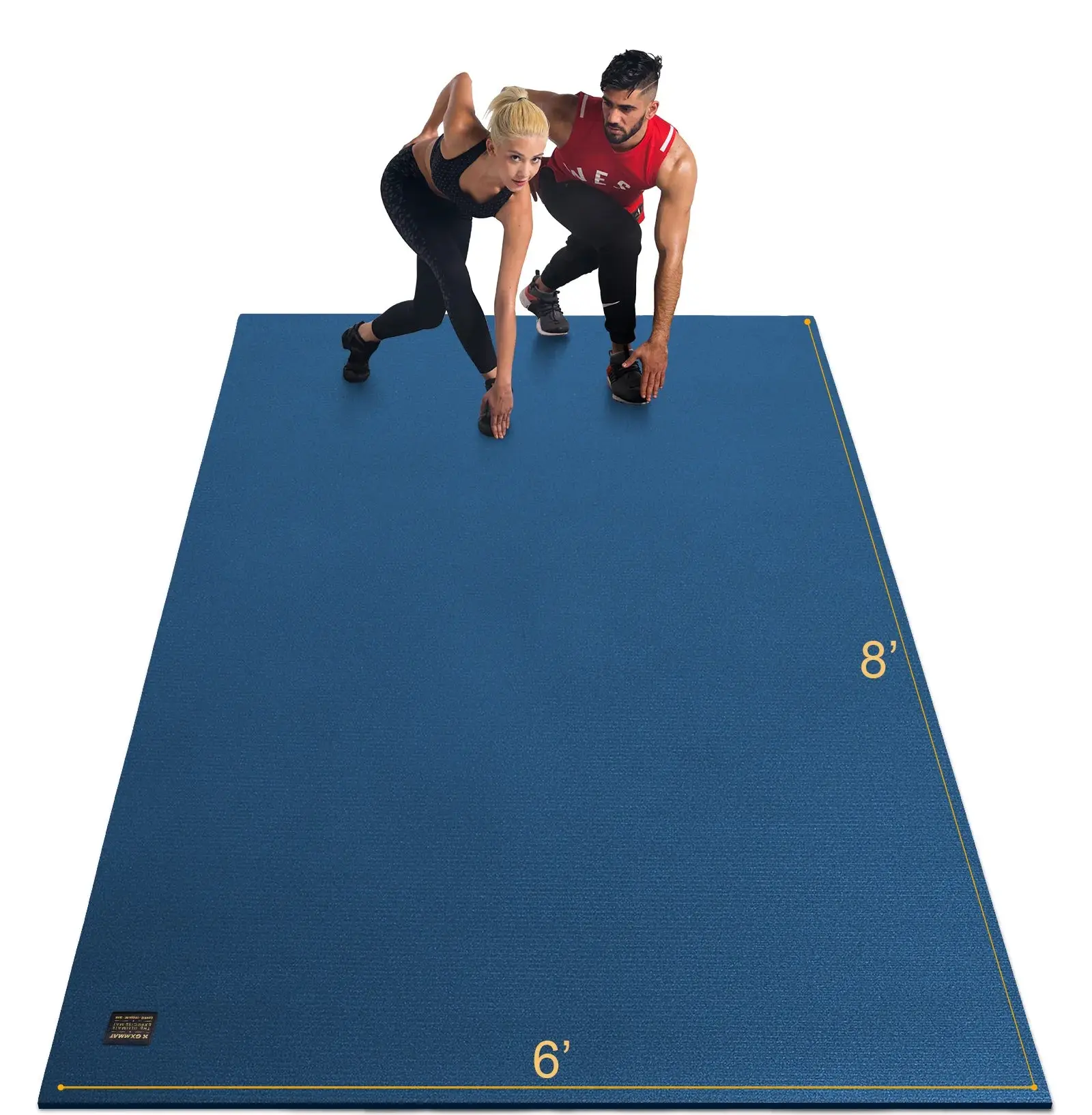 GXMMAT Large Exercise Mat 6'x8' - Blue